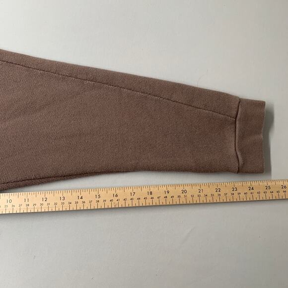 Gymshark Women Jogger M Brown Thick Plush Drawstring Sweatpants Winter 25" - Picture 7 of 9